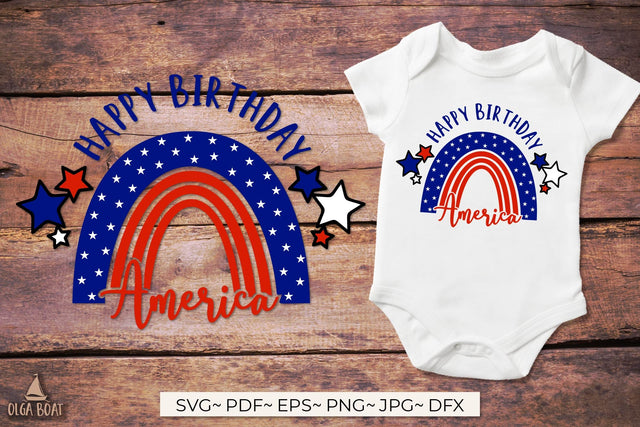 America rainbow | 4th of july Patriotic svg SVG Olga Boat Design 