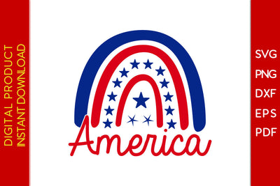 America Rainbow 4th Of July SVG PNG PDF Cut File SVG Creativedesigntee 