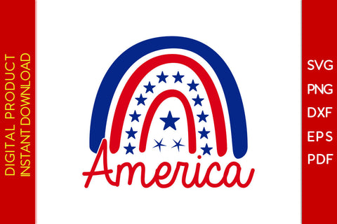 America Rainbow 4th Of July SVG PNG PDF Cut File SVG Creativedesigntee 
