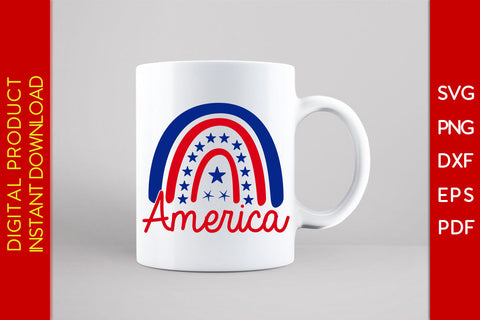 America Rainbow 4th Of July SVG PNG PDF Cut File SVG Creativedesigntee 