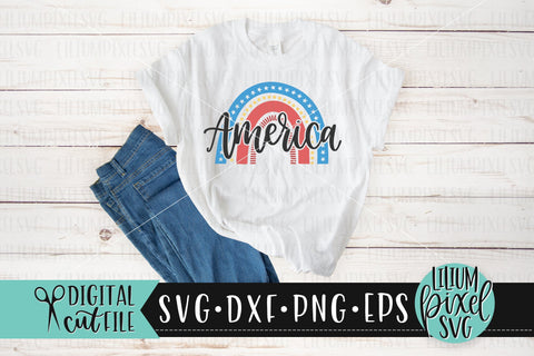America Rainbow Boho Flag - Fourth of July SVG SVG Lilium Pixel SVG 