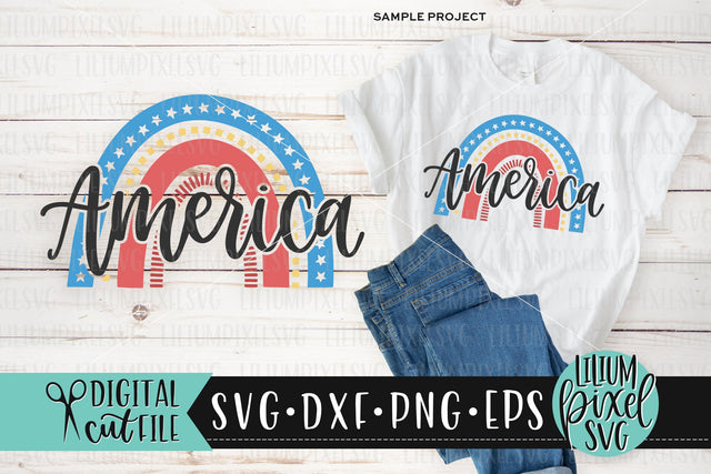 America Rainbow Boho Flag - Fourth of July SVG SVG Lilium Pixel SVG 