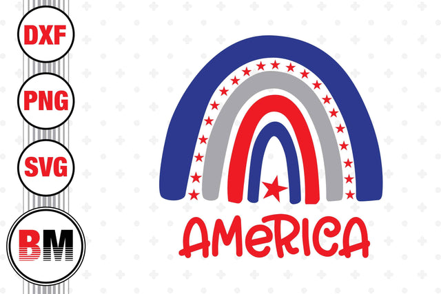 America Rainbow SVG, PNG, DXF Files SVG BMDesign 