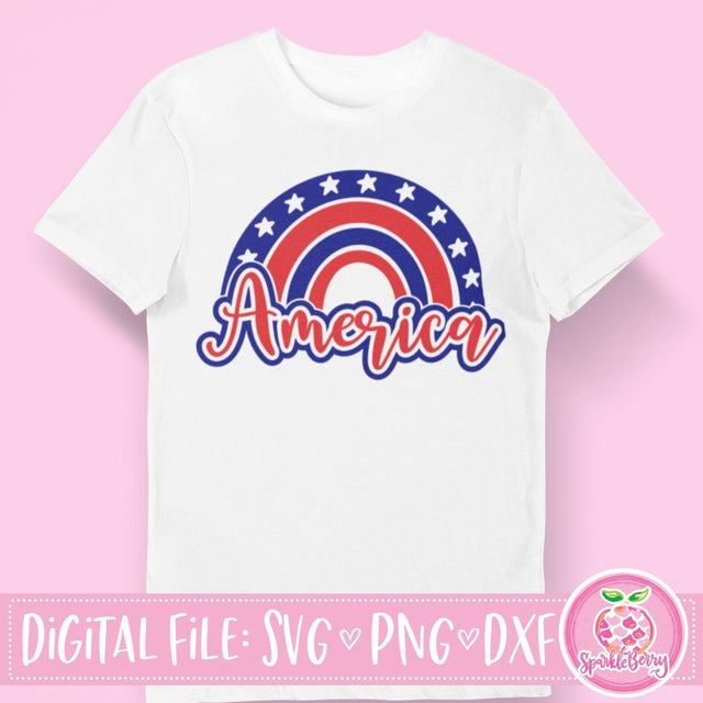 America Rainbow SVG SparkleBerry 