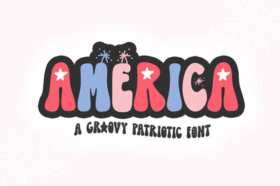 America - Retro Patriotic Font Font KA Designs 