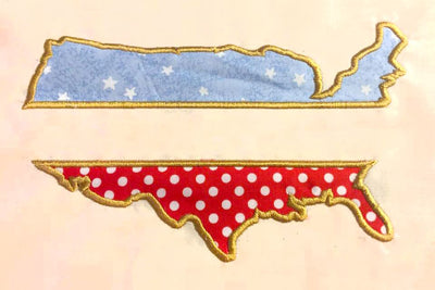 America Split Applique Embroidery Embroidery/Applique Designed by Geeks 