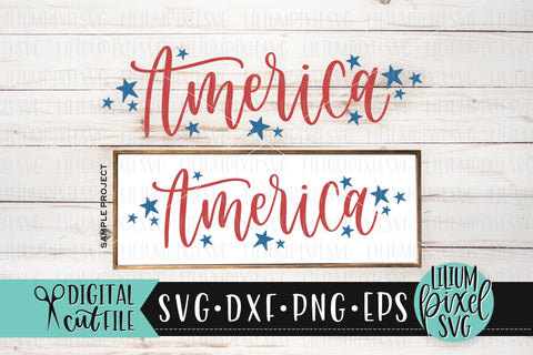 America Stars - Fourth of July SVG SVG Lilium Pixel SVG 