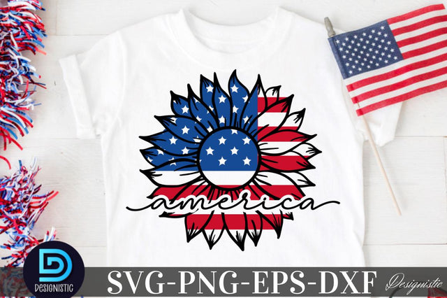 america, Sunflower 4th July SVG SVG DESIGNISTIC 