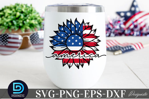 america, Sunflower 4th July SVG SVG DESIGNISTIC 