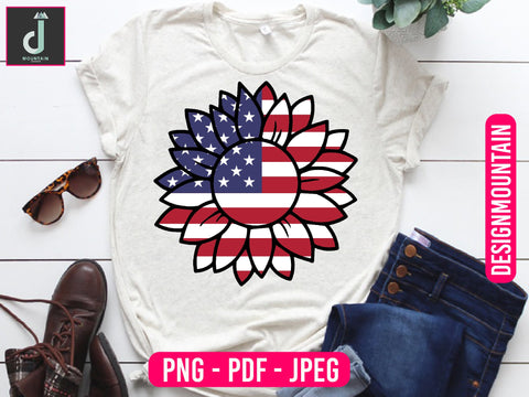 America sunflower design Sublimation Alihossainbd 