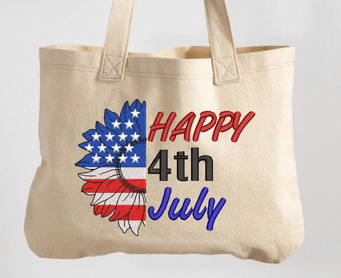 America Sunflower, Happy 4th of July Embroidery/Applique DESIGNS Canada Embroidery 