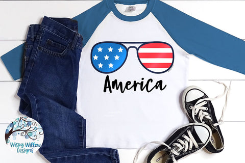 America Sunglasses SVG SVG Wispy Willow Designs 
