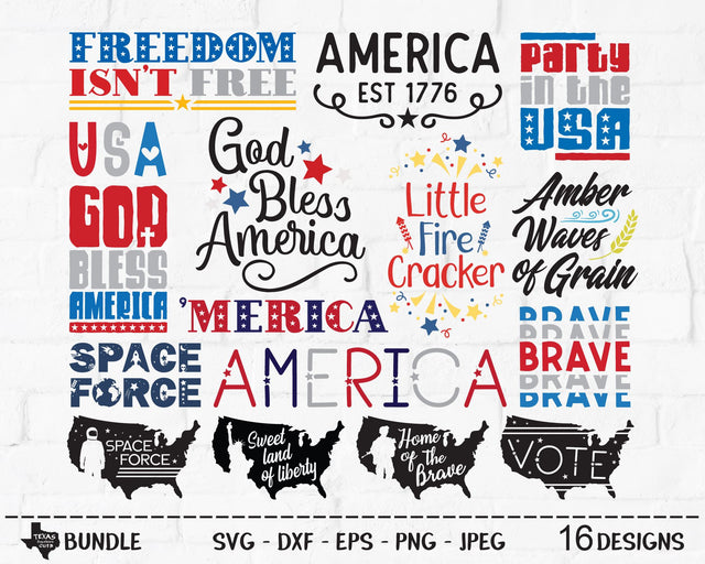America Super Bundle | Patriotic SVG SVG Texas Southern Cuts 