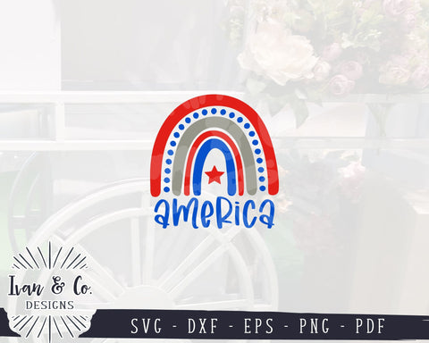 America Svg Files, 4th of July Svg, USA Svg, Patriotic Svg, Rainbow Svg, Cricut, Silhouette, Commercial Use, Digital Cut Files, DXF PNG (1408058259) SVG Ivan & Co. Designs 