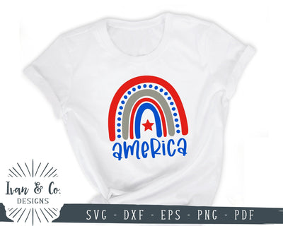 America Svg Files, 4th of July Svg, USA Svg, Patriotic Svg, Rainbow Svg, Cricut, Silhouette, Commercial Use, Digital Cut Files, DXF PNG (1408058259) SVG Ivan & Co. Designs 