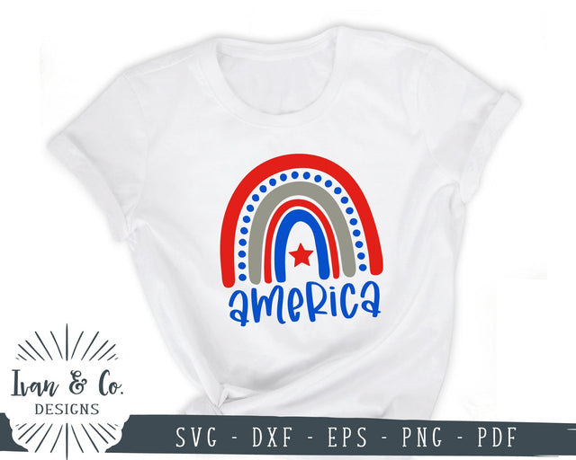 America Svg Files, 4th of July Svg, USA Svg, Patriotic Svg, Rainbow Svg, Cricut, Silhouette, Commercial Use, Digital Cut Files, DXF PNG (1408058259) SVG Ivan & Co. Designs 