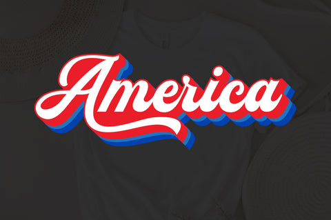 America SVG, Retro America SVG, 4th Of July SVG, July 4th Svg, Independence Day Svg, Patriotic Svg, Retro Svg, Circut and Silhouette Files SVG Fauz 