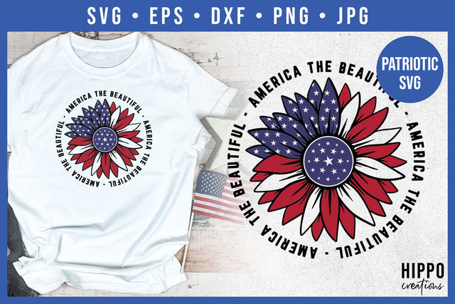 America The Beautiful | 4th of July SVG SVG Hippo Creations 