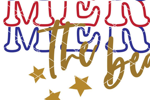 America The Beautiful | Stacked Patriotic Design | SVG DXF PNG JPG SVG So Fontsy Design Shop 