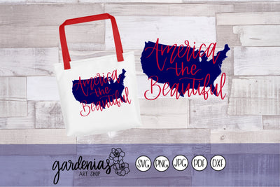 America the Beautiful SVG Gardenias Art Shop 
