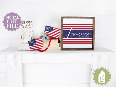 America the Beautiful svg | Patriotic SVG | Farmhouse Sign SVG SVG LilleJuniper 