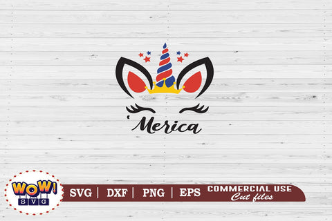 America Unicorn svg png dxf, 4th of July svg, America svg, Patriotic svg, Fourth of July svg, July 4th svg, svg Files for Cricut SVG Wowsvgstudio 