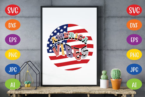 America Vibes Retro SVG SVG MStudio 