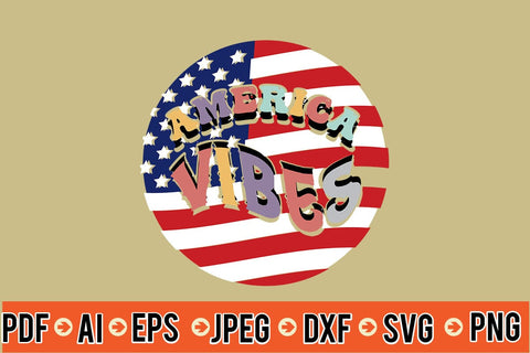 America Vibes Retro SVG SVG MStudio 