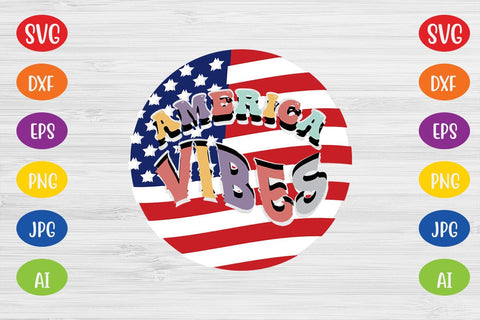America Vibes Retro SVG SVG MStudio 
