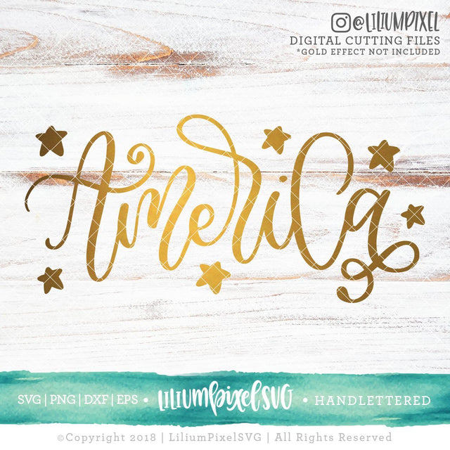 America with Stars SVG Lilium Pixel SVG 