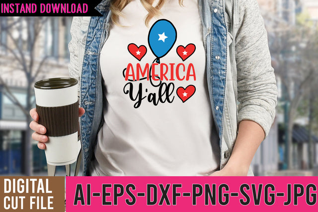 America Y all SVG Cut File SVG BlackCatsMedia 