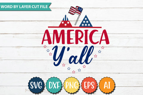 America Y'all Svg Cut File Patriotic Fighter Pilot Aviator Sunglasses Stars Stripes Clipart Clip Art Sublimation or Vinyl Shirt Design SVG DesignPlante 503 