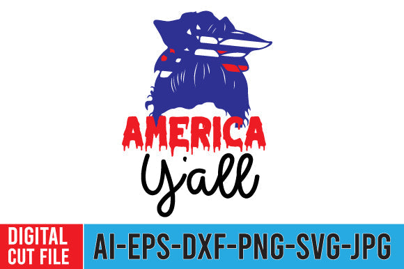 America y'all SVG Cut File SVG BlackCatsMedia 