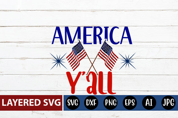 america y'all SVG cut file SVG Blessedprint 