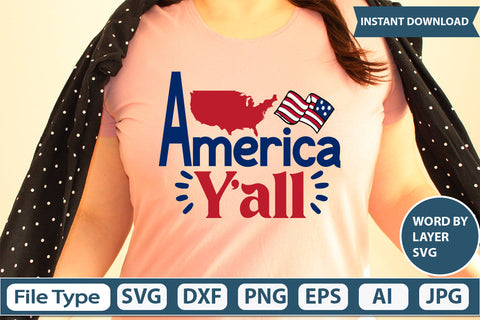 America Y'all Svg Cut File SVG DesignPlante 503 