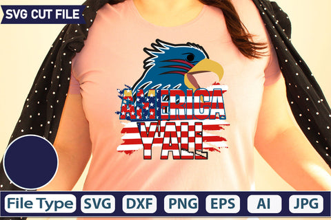America Y'all SVG Cut File SVGs quotes-and-sayings food-drink mini-bundles print-cut on-sale Clipart Clip Art Sublimation or Vinyl Shirt Design SVG DesignPlante 503 