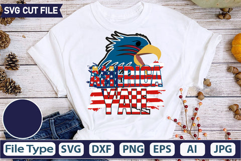 America Y'all SVG Cut File SVGs quotes-and-sayings food-drink mini-bundles print-cut on-sale Clipart Clip Art Sublimation or Vinyl Shirt Design SVG DesignPlante 503 