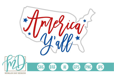 America Y'all SVG Morgan Day Designs 