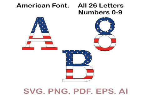 American Alphabet SVG, American Flag Alphabet SVG SVG MagicDesignUS 