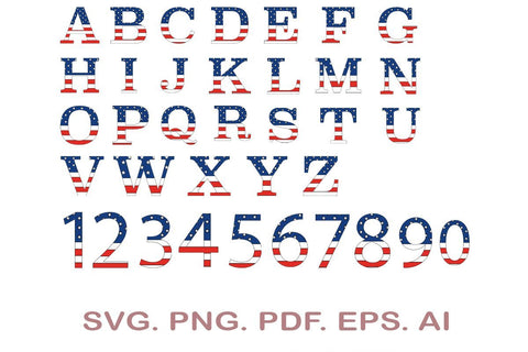 American Alphabet SVG, American Flag Alphabet SVG SVG MagicDesignUS 