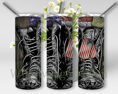 American Army USA Flag 20oz Skinny Tumbler, Veteran Tumbler Png, USA Flag Camo Tumbler Wrap, Patriot Tumbler Design, Veteran Shoes Sublimation Design, Instant Download Sublimation WillowSageDesign 