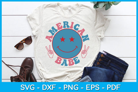 American Babe 4th Of July SVG PNG PDF Cut File SVG Creativedesigntee 