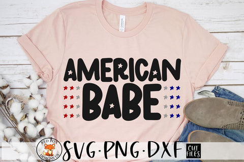 American Babe SVG | Fourth of July Svg | Retro 4th of July Svg SVG RedFoxDesignsUS 