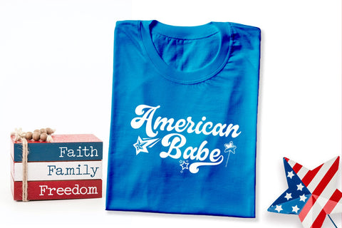 American Babe SVG I 4th of July SVG I Patriotic SVG I US SVG SVG Happy Printables Club 