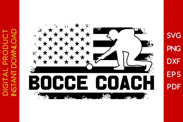 American Bocce Coach USA Flag SVG PNG PDF Cut File SVG Creativedesigntee 