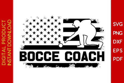 American Bocce Coach USA Flag SVG PNG PDF Cut File SVG Creativedesigntee 
