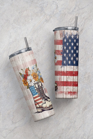 American Boots 20 oz Skinny Tumbler Sublimation Design Digital Download PNG Instant DIGITAL, American Flag Patriotic 4th of July Tumbler, 4th of July png Sublimation CaldwellArt 