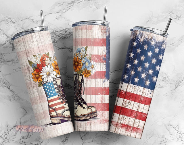 American Boots 20 oz Skinny Tumbler Sublimation Design Digital Download PNG Instant DIGITAL, American Flag Patriotic 4th of July Tumbler, 4th of July png Sublimation CaldwellArt 