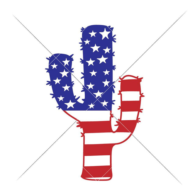 American Cactus USA Patriotic SVG America SVG Chameleon Cuttables 