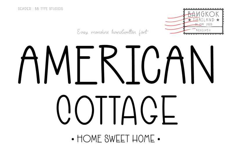 American Cottage Font Font BB Digital Arts 